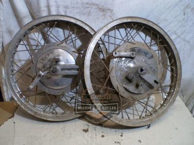 BUJES COMPLETOS CON LLANTAS Y PLATOS PORTAZAPATAS DUCATI ELITE 200 / DE LUXE 250 OTRAS 