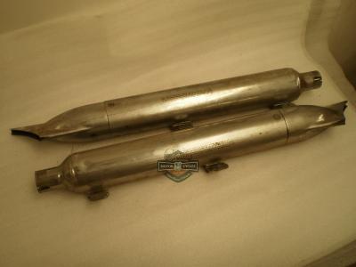 PAREJA SILENCER / MUFFLER DE ESCAPE COLA DE PEZ  / FISH TAIL ORIGINALES HARLEY DAVIDSON 1340 SPRINGER 1997