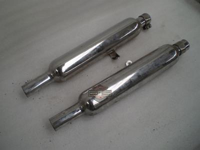 PAREJA SILENCER / MUFFLER DE ESCAPE PEAS SHOOTERS   1930 A 1940  ARIEL  ROYAL ENFIELD  BENELLI 