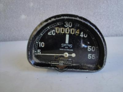 SPEEDOMETER SMITHS CHRONOMETRIC TYPE D 55 MILES NEW OLD STOCK  FUNCIONANDO  TRIUMPH /  NORTON ARIEL  / RUDGE /  AJS  / NEW IMPERIAL /  BSA /  ROYAL ENFIELD ETC AÑOS 1930 A 1940 