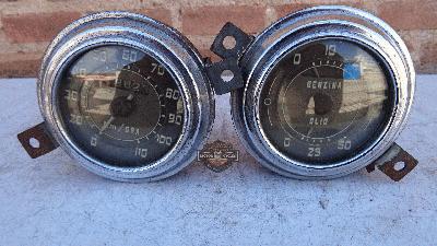 CLOCKES CUADRO FIAT 500C TOPOLINO BELVEDERE  GIARDINETTA  SPEEDOMETER /  PRESION ACEITE  NIVEL GASOLINA AÑOS 1949 A 1955 