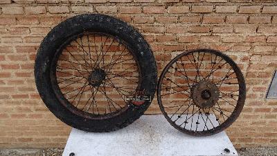 FN M70  SAHARA  WHEEL / HUB  DELANTERO Y TRASERO 25X385 RIMS DE  RETALON ,   AÑOS 1926 / 1927 