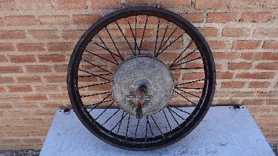 BUJE DELANTERO COMPLETO CON LLANTA 19 PULGADAS  ORIGINAL DOUGLAS EW600 / DOUGLAS 500 OHV AÑOS 1927 / 1928
