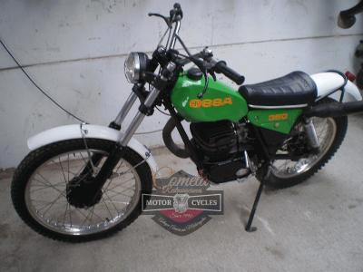 OSSA TR77 VERDE   350cc AÑO 1977 