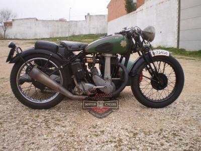 BSA M22 500cc OHV CON SIDECAR DE CARRERAS EXCANTARELL